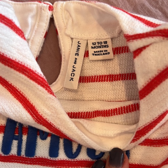 Janie and Jack 12-18 month short sleeve shirt and ruffled pocket legging - Picture 3 of 7